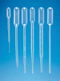 Pipeta de Pasteur, PE-LD, volumen nominal: 2ml. Volumen de succión con pera: 5ml. Pack 500 unid.  Brand